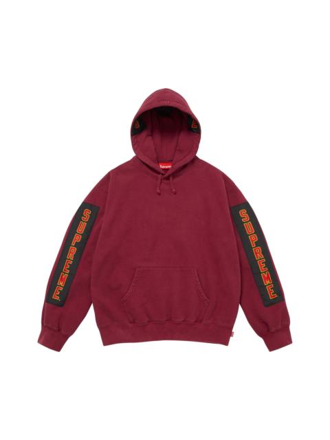 Supreme Supreme Woven Patches Hooded Sweatshirt 'Cardinal'