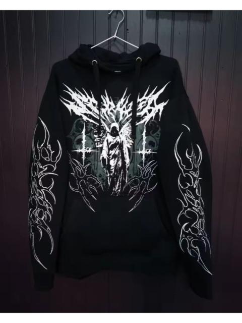 Other Designers Japanese Brand - Y2K Black Dark Angel Hooded Sweatshirt