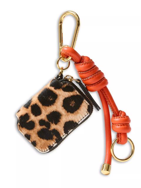 VERONICA BEARD Leopard Print Zip Pouch Bag Charm