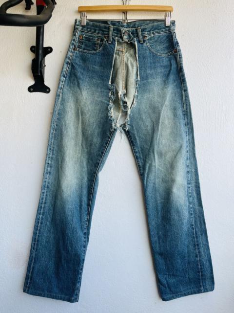 Levi's Vintage Levi's 502XX Big E Distressed Cut Selvedge Jeans J22