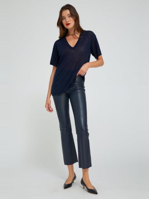 SPRWMN MIDNIGHT LEATHER ANKLE FLARE