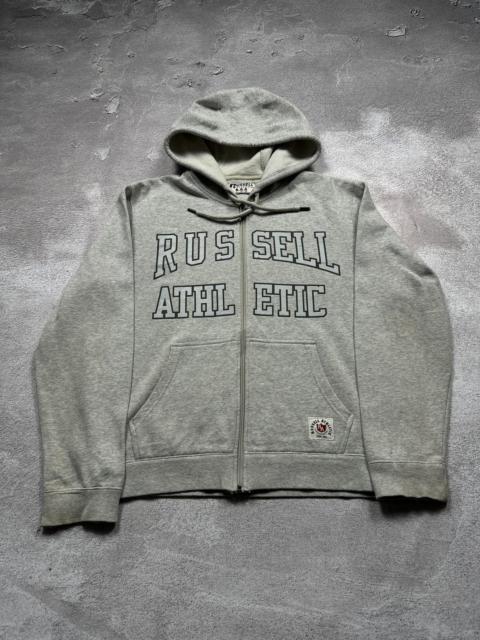 Other Designers Russell Athletic - Vintage 90s Russel Athletic Centre Big Logo Zip Hoodie