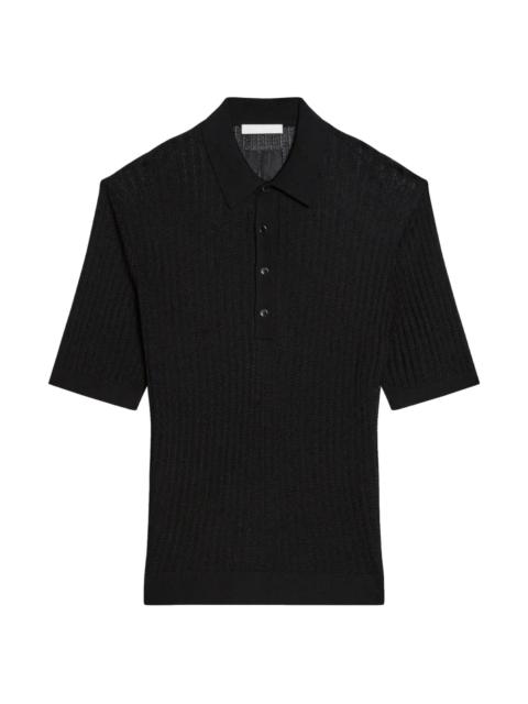 Helmut Lang RIBBED-KNIT POLO SHIRT