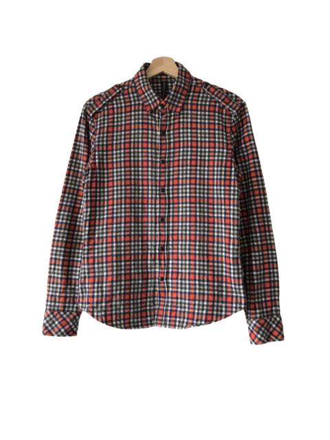 Authentic Black Barrett Neil Barrett Designer Flannel Shirt