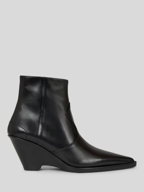 Etro LEATHER ANKLE BOOTS WITH WEDGE HEEL