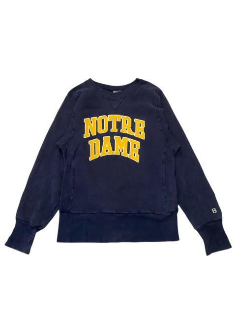 Other Designers Vintage 90s Notre Dame Sweatshirt - BIKE Brand Reverse Weave