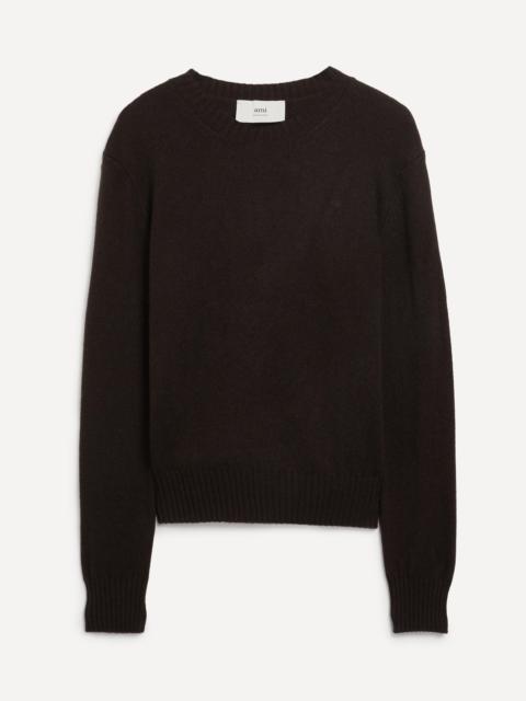 Cashmere Ami de Coeur Crew-Neck Jumper in Dark Coffee