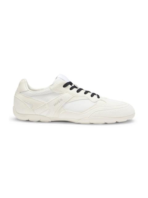 HUGO MIXED-MATERIAL TRAINERS WITH OPEN MESH