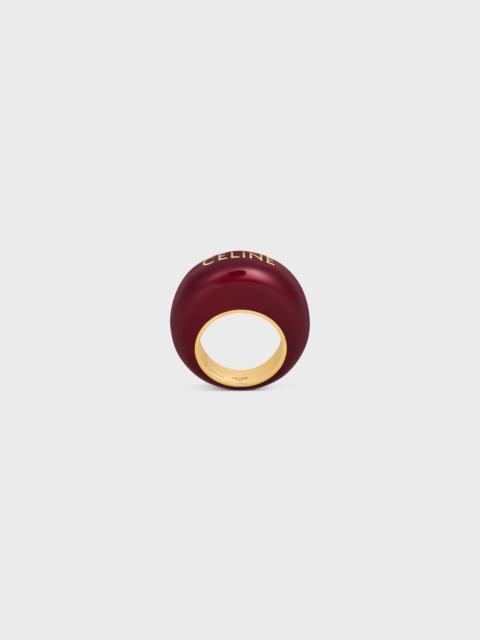 CELINE Celine Sulky Ring in Enamel and Brass with Gold Finish