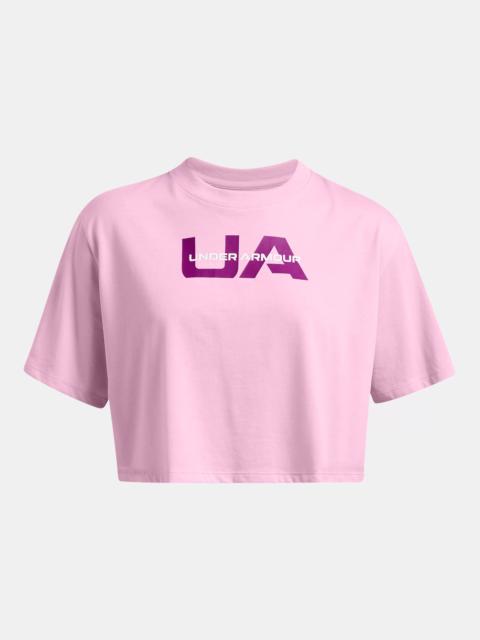 Under Armour Women's UA Boxy Wordmark Short Sleeve