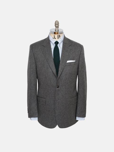 J. PRESS MADE-IN-CANADA GREY HERRINGBONE CASHMERE SPORT COAT