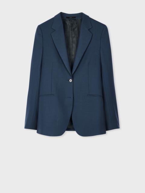 Paul Smith Women's A Suit To Travel In - Petrol Blue Wool Double Breasted Blazer