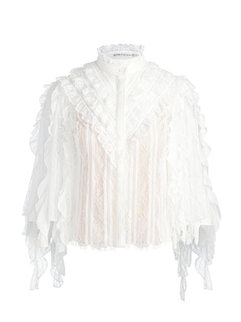 Alice + Olivia RHEBA LACE TOP