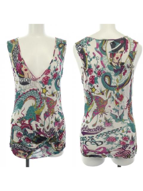Dior Dior Sleeveless Dragon Print Top