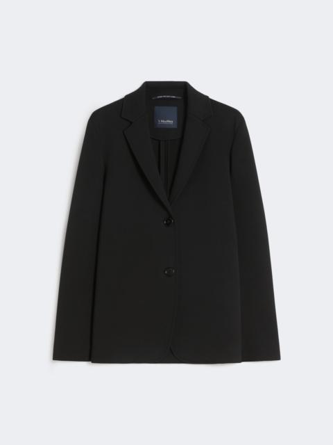 'S Max Mara Single-breasted scuba jersey jacket - BLACK