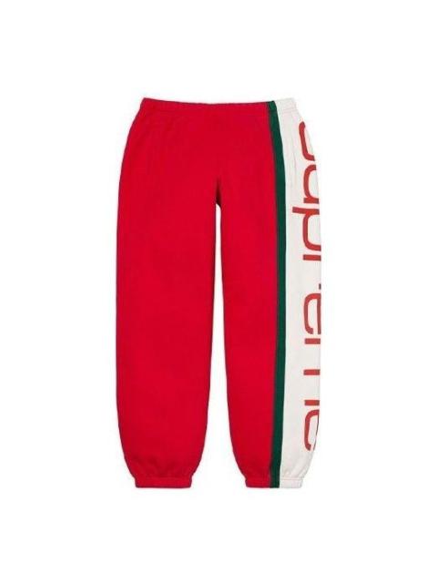 Supreme Supreme Big Logo Paneled Sweatpants 'Red White' SUP-FW20-303