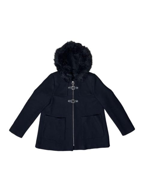 Other Designers If Six Was Nine × Zara - Zara Woman Faux Fur Hoodie Wool Coat