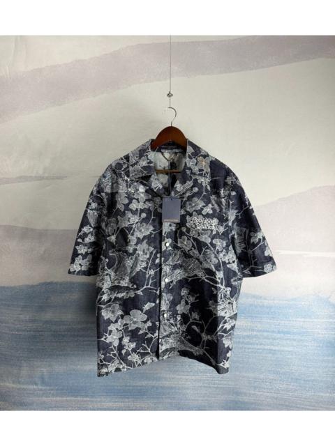 Louis Vuitton Louis Vuitton x Pharrell Floral Camouflage Denim Short-Sleeve Shirt