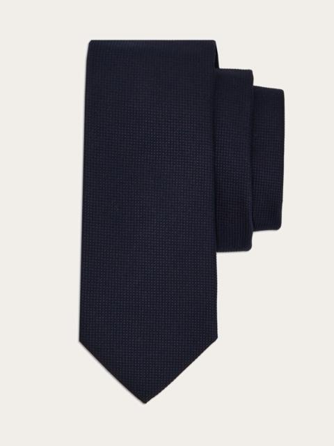 FERRAGAMO Cotton and silk piquet tie