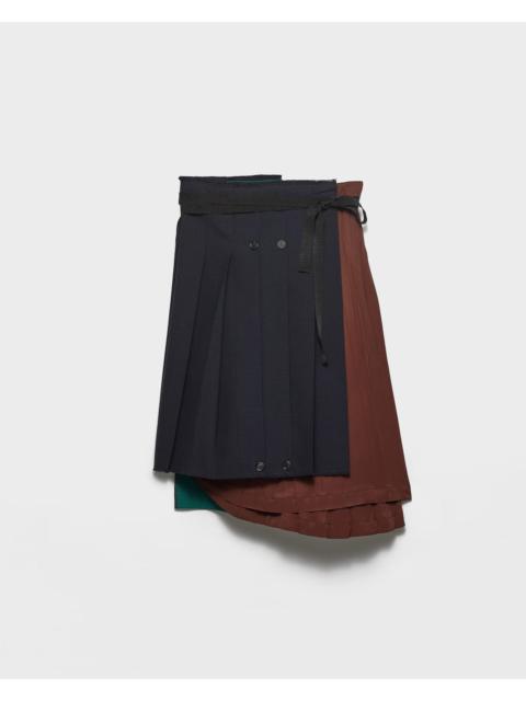 Prada Prada Midi Skirt In Virgin Wool With Patchwork