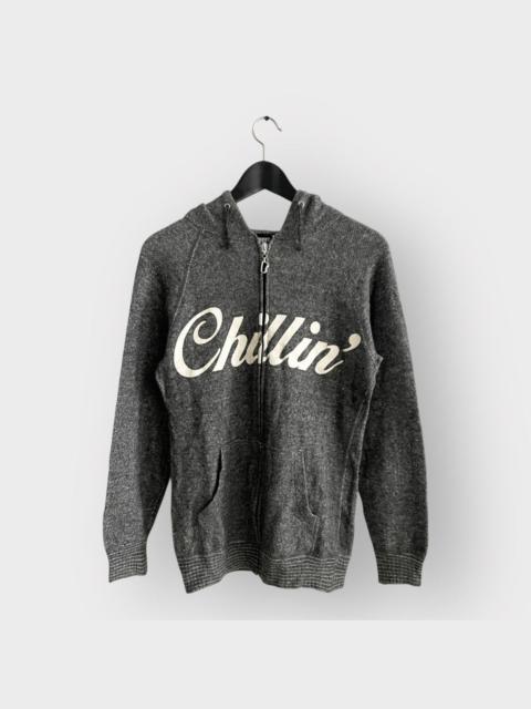 Vintage - STEAL! 1990s Hysteric Glamour Chillin' Knit Zip Hoodie (M)