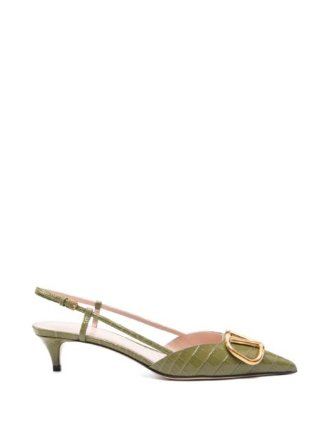 Valentino Valentino Garavani Women Vlogo Signature Leather Slingback Pumps