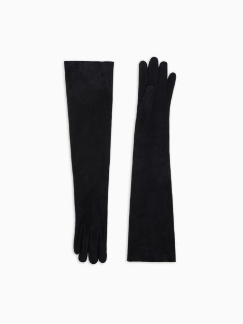 GIORGIO ARMANI LONG SUEDE GLOVES