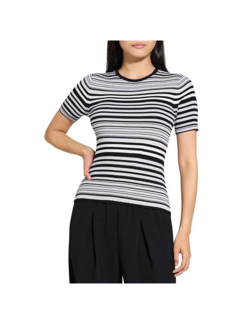 Theory Theory Rib Stripe Wool T-Shirt