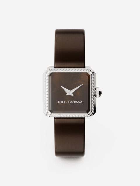Dolce & Gabbana Sofia steel watch with colorless diamonds