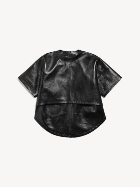 BALENCIAGA Women's Train Cropped T-shirt in Black