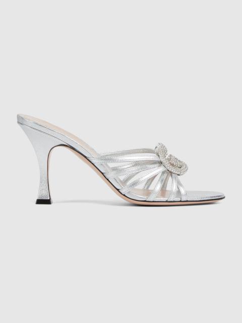 GUCCI Gucci Interlocking G Crystal Sandals