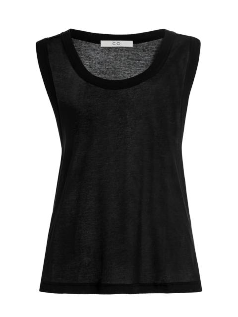 CO Sheer Cotton Tank Top black