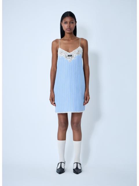 Miu Miu Miu Miu Women Striped Slip Mini Dress