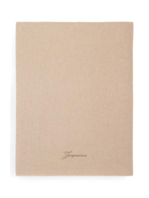 JACQUEMUS Jacquemus L'écharpe Tailleur Wool & Cashmere Scarf in Beige 150 at Nordstrom