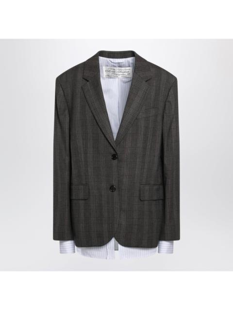 Acne Studios Acne Studios Blazer In A Prince Of Wales Check Wool Blend Women