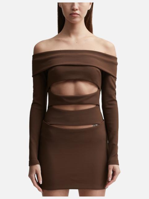 MISBHV ELENA OFF SHOULDER MINI DRESS