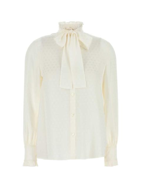 Valentino White Silk Shirt