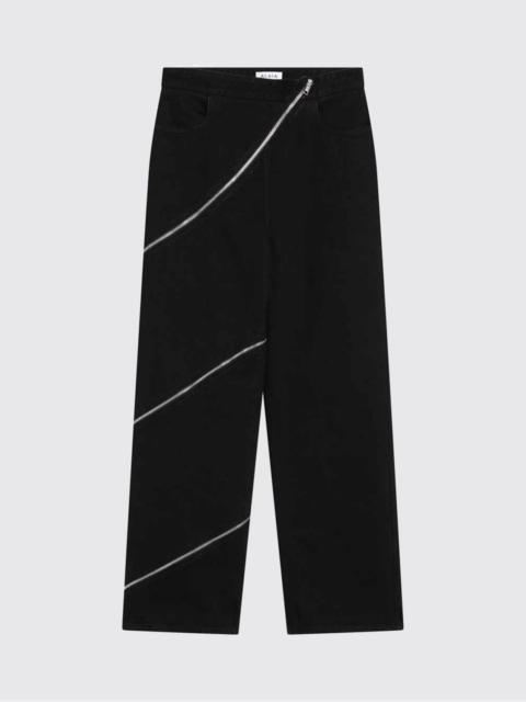 Alaïa Alai�A Women Spiral Denim Jeans With Zip Alaia