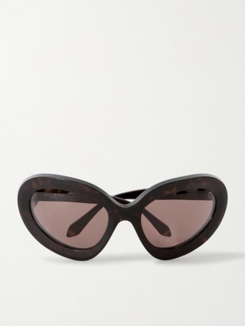 Alaïa Round-frame Tortoiseshell Acetate Sunglasses