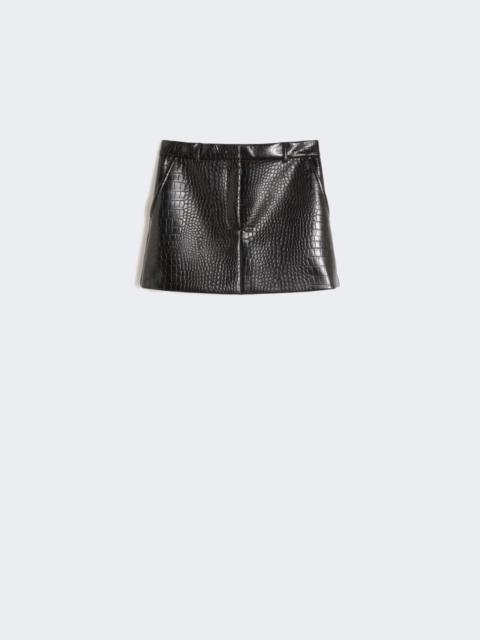 Sportmax Alligator-look patent leather mini skirt - black