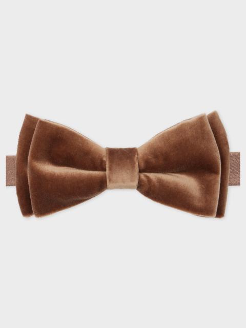 Paul Smith Light Brown Velvet Bow Tie