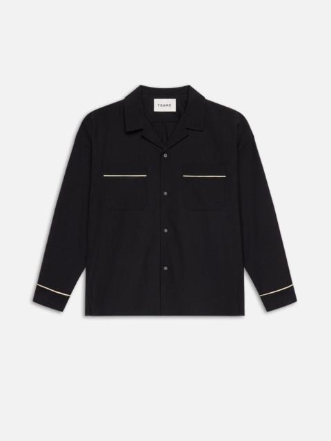 FRAME Pyjama Shirt in Black
