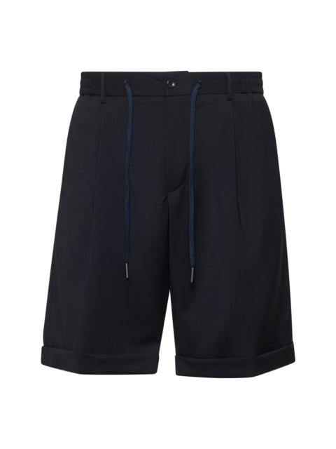 TAGLIATORE - Tagliatore Men Blue Virgin Wool Icoman Bermuda Shorts