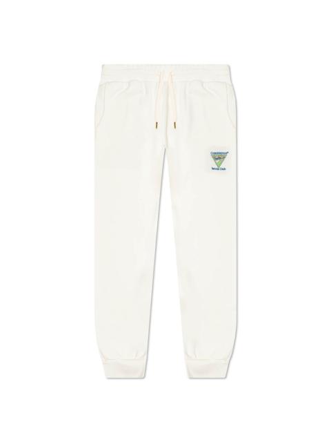 CASABLANCA CASABLANCA TENNIS CLUB ICON EMBROIDERED SWEATPANT - OFF WHITE