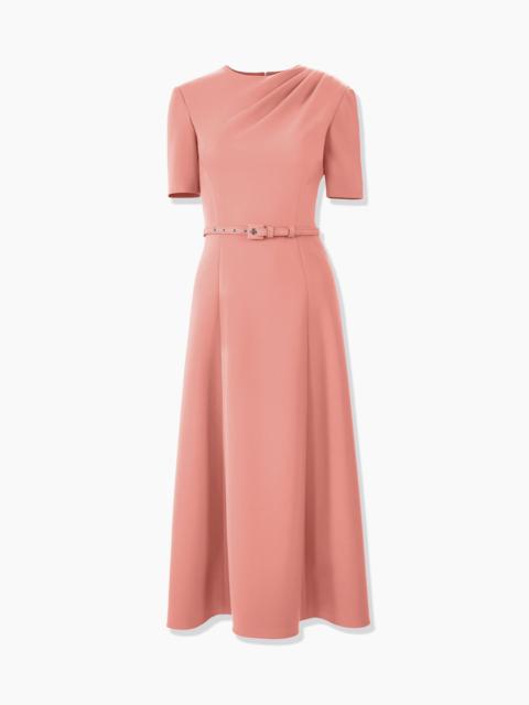 CAROLINA HERRERA Draped Midi Dress with Belt