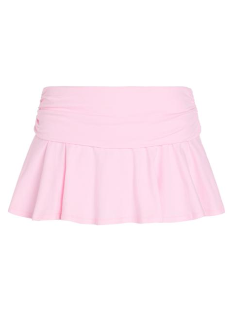 SKIMS Skims Foldover Stretch-cotton Mini Skort