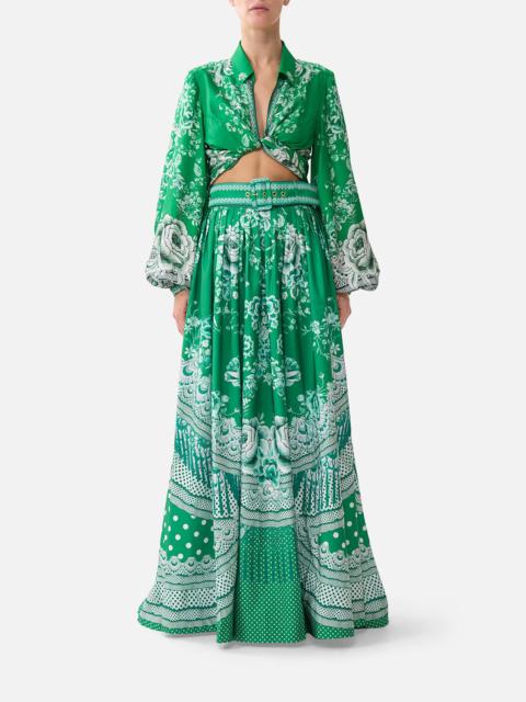 CAMILLA CROPPED WRAP SHIRT