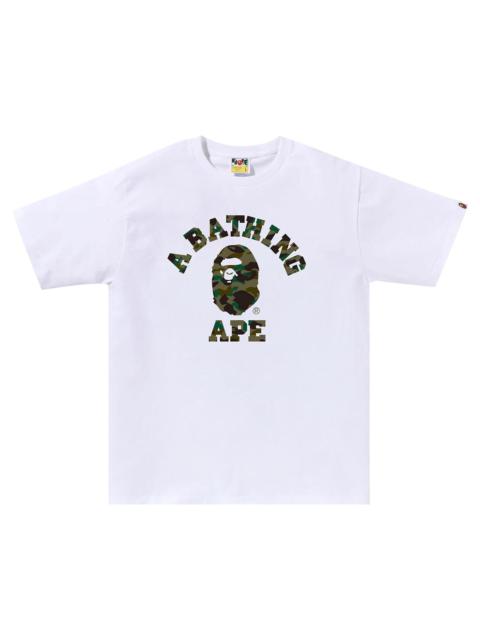 A BATHING APE® BAPE 1st Camo College Tee 'White/Green'