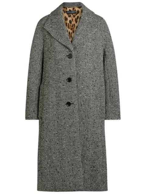 Dolce & Gabbana Dolce & Gabbana Herringbone Wool-blend Coat