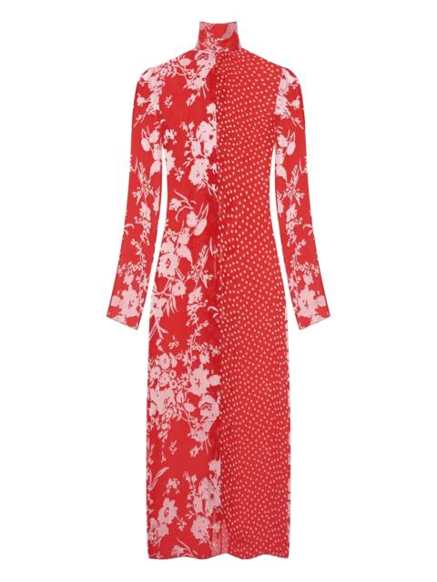 Marine Serre floral-polka dot print maxi dress